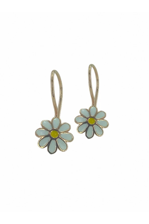 Yeni Altın Modeli Papatya Bebek Çocuk Küpesi Gümüş Küpe - Resim 2