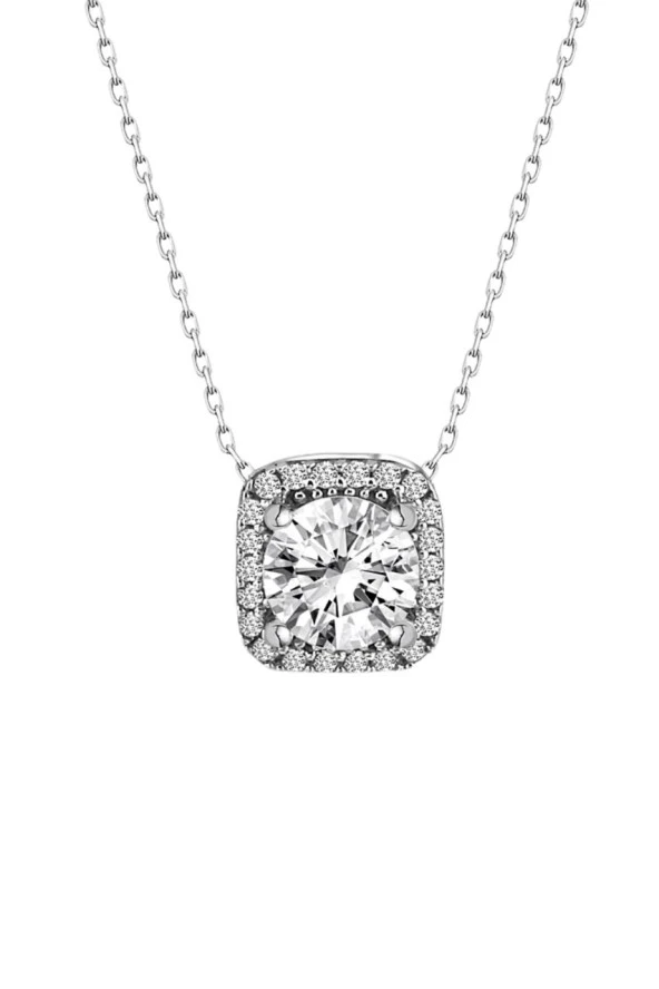Sertifikalı Swarovski 3.00 Carat Tektaş 925 Gümüş Kolye