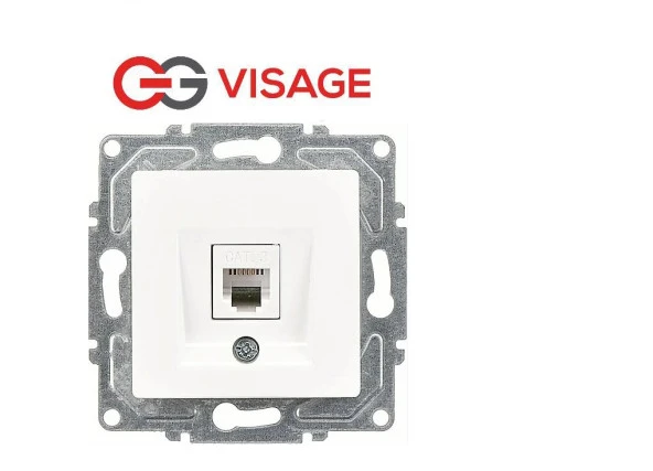 Günsan Visage Beyaz Telefon Prizi (CAT3) Çerçevesiz