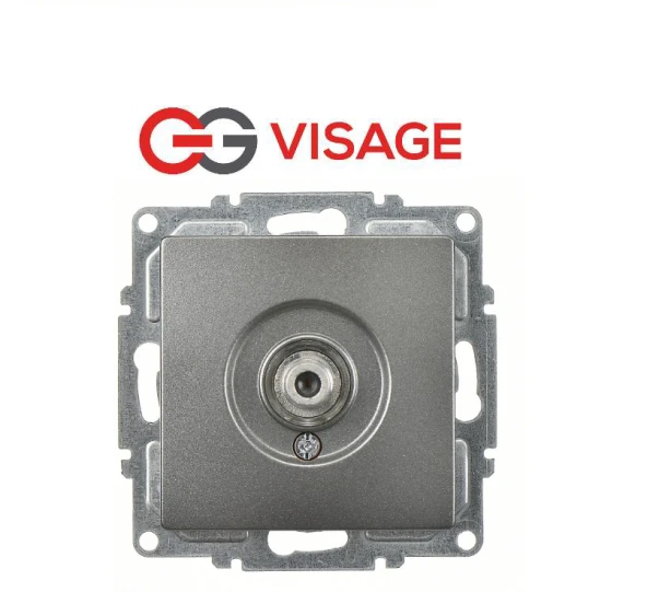 Günsan Visage Ambiance Füme TV Priz F Konnektörlü Çerçevesiz