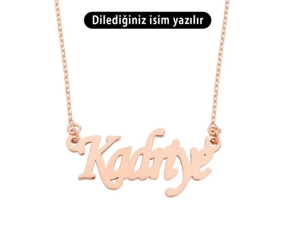 Sade Kibar Özel Font Tek İsimli Gümüş İsim Kolye ürün görseli