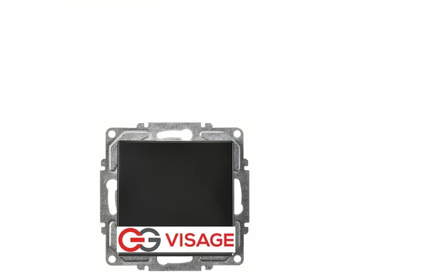 Günsan Visage Ambiance Metalik Siyah Tekli Anahtar Çerçevesiz