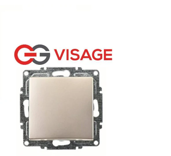 Günsan Visage Ambiance Metalik Bej Tekli Anahtar  Çerçevesiz