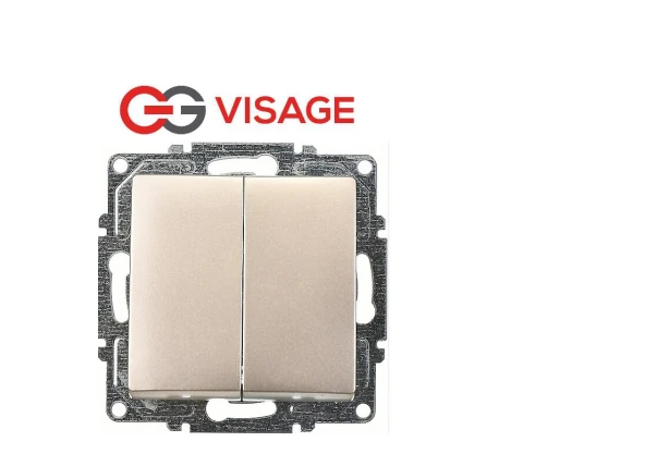 Günsan Visage Ambiance Metalik Bej Komütatör Vavien Çerçevesiz ürün görseli