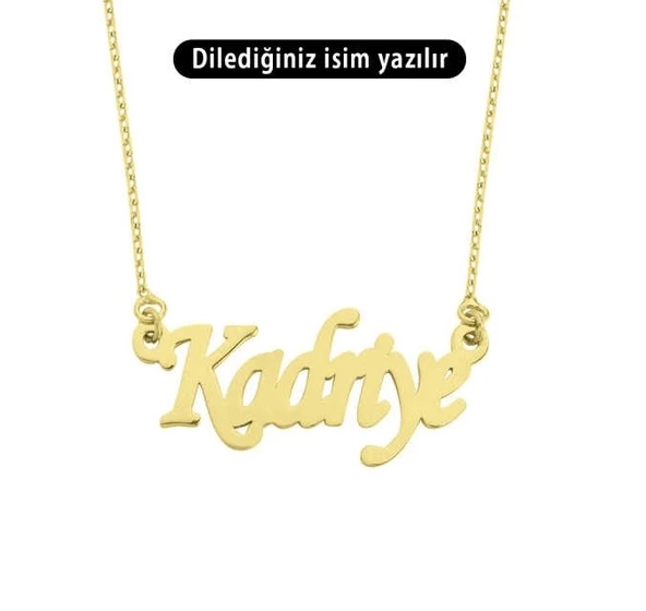 Sade Kibar Özel Font Tek İsimli Gümüş İsim Kolye - Resim 2