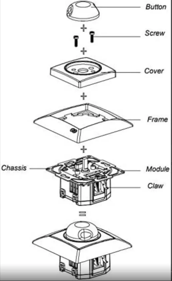 Günsan Visage Beyaz Dimmer Anahtar Çerçevesiz - 2