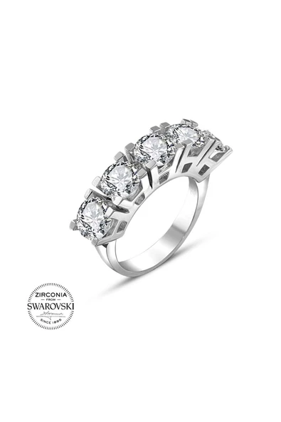 Orijinal Swarovski Pırlanta Modeli Beştaş 925 Gümüş Yüzük - 2