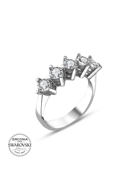 Orijinal Swarovski Pırlanta Modeli Beştaş 925 Gümüş Yüzük - 2