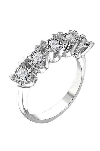 Orijinal Swarovski Pırlanta Modeli Beştaş 925 Gümüş Yüzük ürün görseli