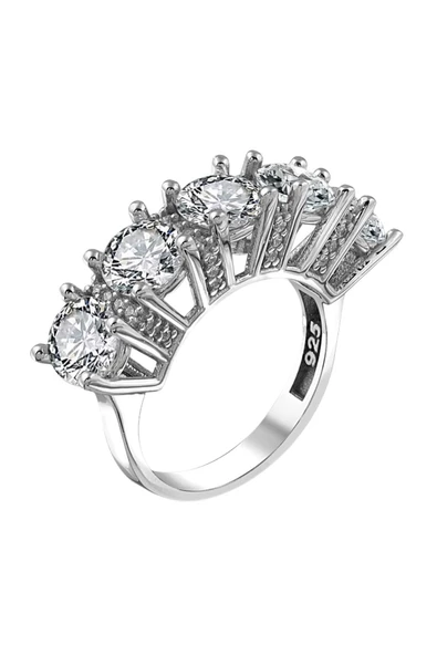 Orijinal Swarovski Taşlı Beştaş 925 Gümüş Yüzük ürün görseli