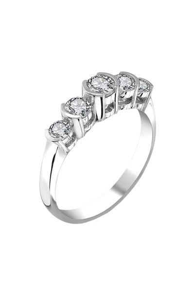 Sertifikalı Swarovski Beş Taş 925 Gümüş Yüzük - Resim 3