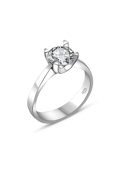 Swarovski Sertifikalı Tektaş 925 Gümüş Yüzük ürün görseli