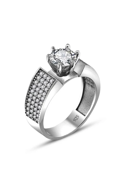 Sertifikalı Swarovski Pırlanta Montür 925 Gümüş Yüzük - 1