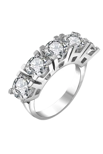 Orijinal Swarovski Pırlanta Modeli Beştaş 925 Gümüş Yüzük