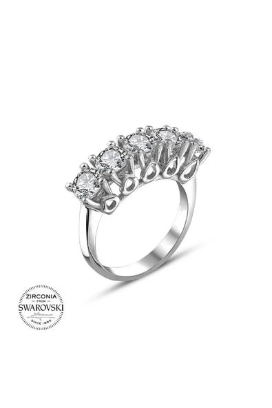 Orijinal Swarovski Pırlanta Model Beştaş 925 Gümüş Yüzük - 2