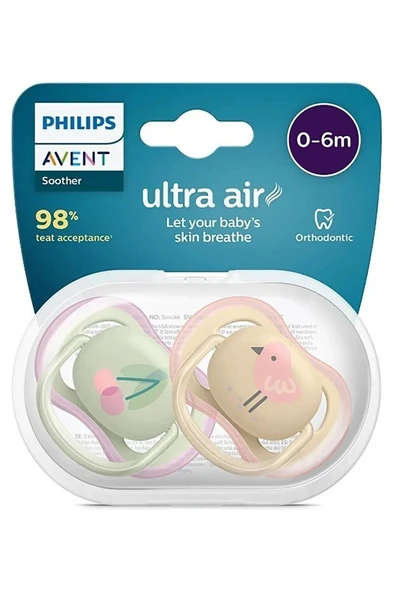 Philips Avent Ultra Air Emzik 0-6 Ay 2li Kız SCF085/59 - Resim 2