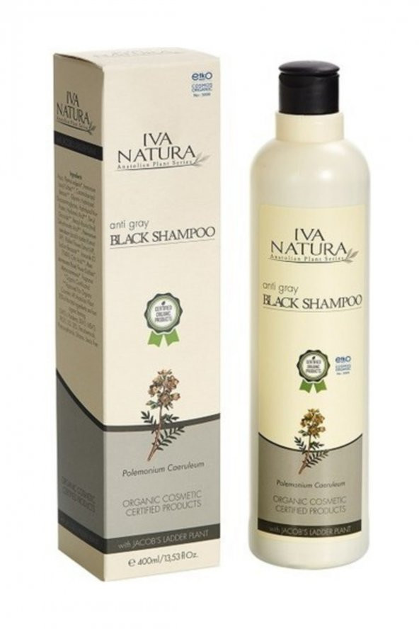 Iva Natura Sertifikalı Organik Siyah Şampuan (ısırgan Otu Özlü, Bakım Şampuanı) 400 ml