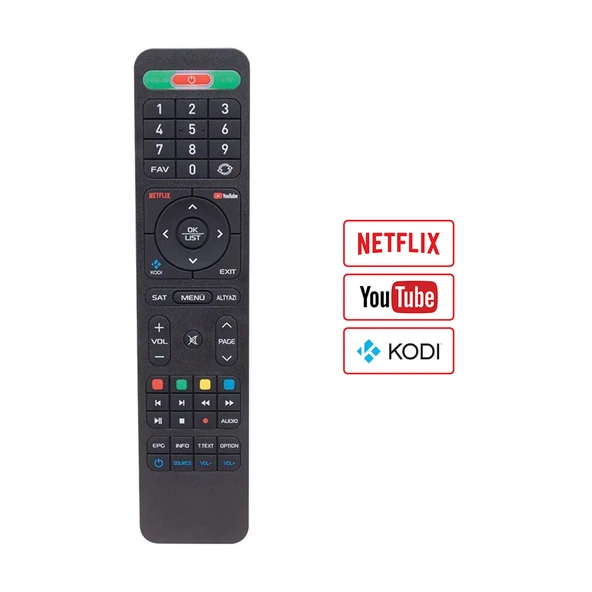 WEKO KR HIREMCO TURBO 4K NETFLIX-YOUTUBE TUŞLU HD UYDU KUMANDASI (4181=16923) (40064=4181)