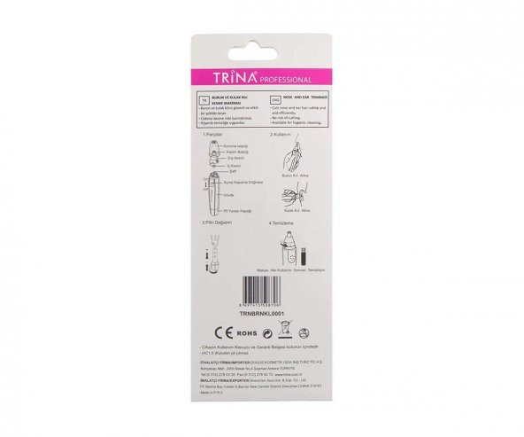 Trina Professional Burun Ve Kulak Kılı Kesme Makinası - 3