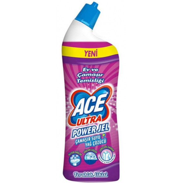 ACE ULTRA POWER JEL YOĞUN ÇAMAŞIR SUYU . YAĞ ÇÖZÜCÜ 810g FERAHLIK ETKİSİ