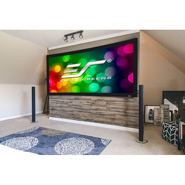 ELİTE SCREENS 150" 332X187CM CURVED KAVİSLİ SABİT ÇERÇEVE PERDE