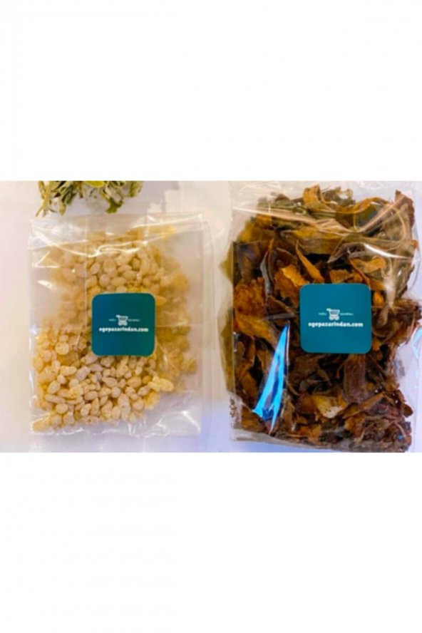 Akgünlük Sakızı (reçinesi) 50 g & Akgünlük Yaprak Buhuru 50 g - 1