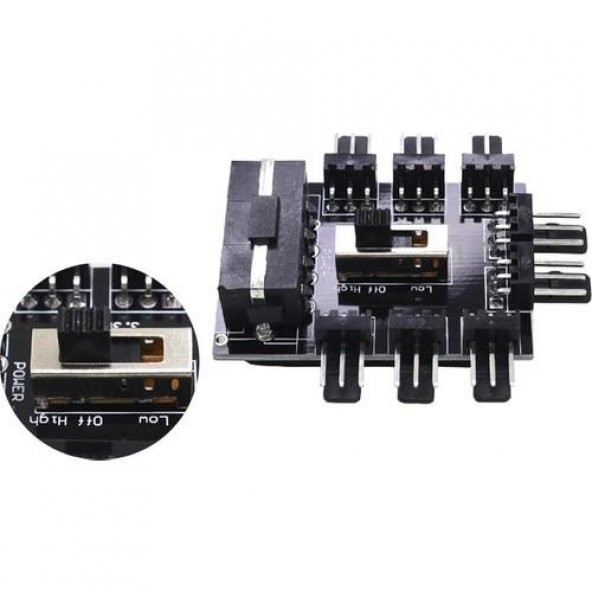 PrimeX PX-4336 3 Pin Girişli 8 Port Fan Çoklayıcı Kart - 3
