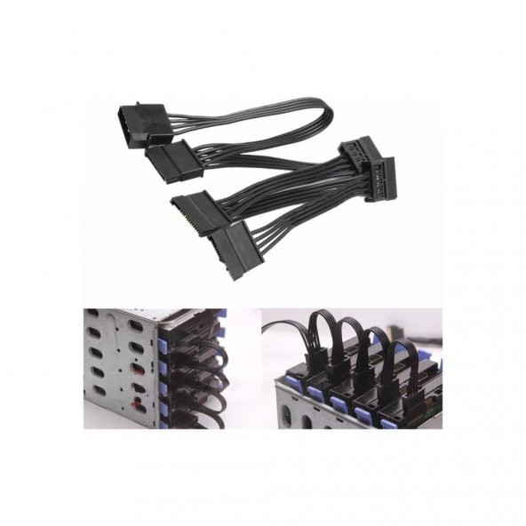 PrimeX PX-4355 Molex To Sata x5 ORJ. PSU Sata Çevirici Kablo - 3