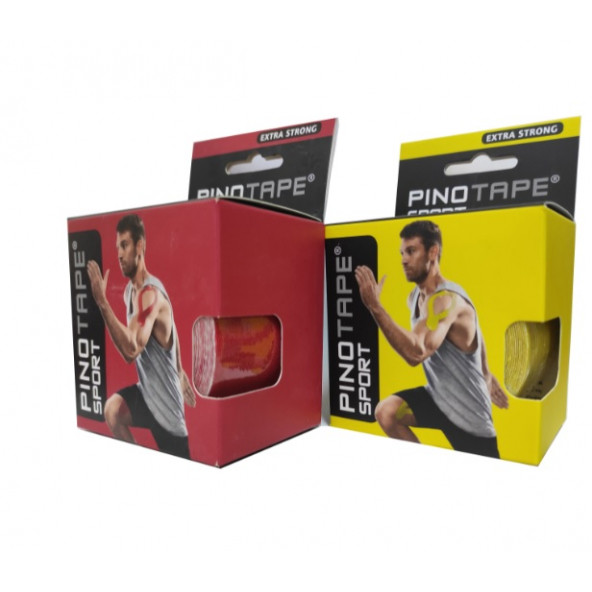 Pino Tape Sport Kinesio Bant-Sporcu Bandı-Ağrı Bandı-5cmx5m-Kırmızı