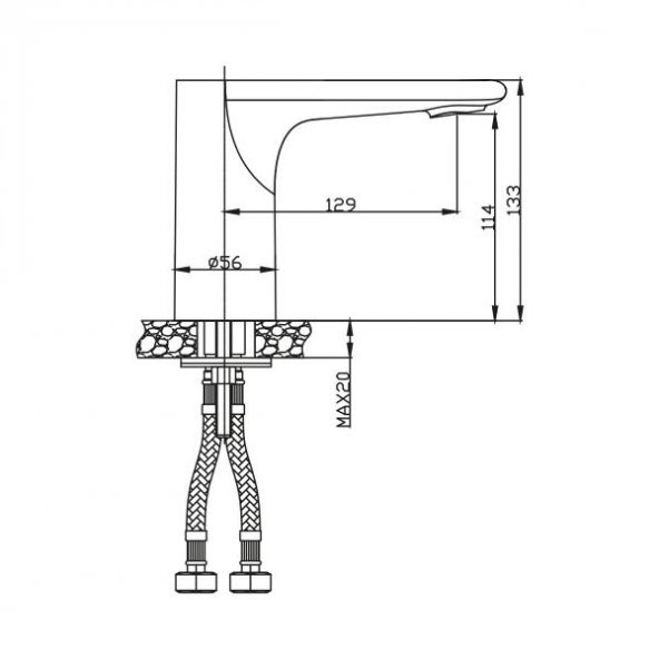 HYBRID FOTOSELLİ LAVABO BATARYASI KROM - 2