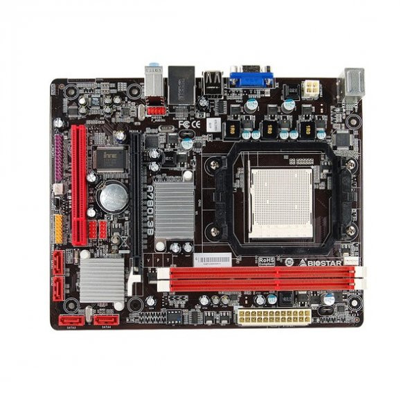 BIOSTAR A780L3B DDR3 PCIe 16X v2.0 AM3 mATX FX İşlemcileri Desteklemez - 2