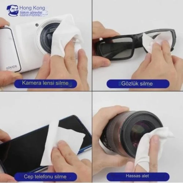 Alkolsüz GözlükCam Lens Temizleme Bezi 5x5cm 400adet - 4
