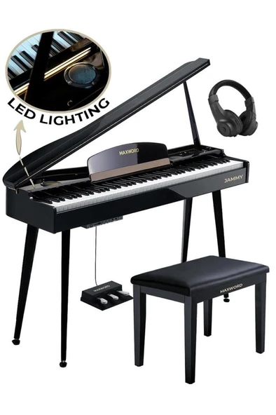 Maxword JAMMY Yüksek Kaliteli Hammer Action 88 Tuşlu Dijital Piyano (Siyah) - Resim 5