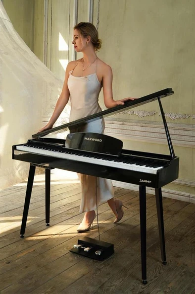 Maxword JAMMY Yüksek Kaliteli Hammer Action 88 Tuşlu Dijital Piyano (Siyah) - Resim 3