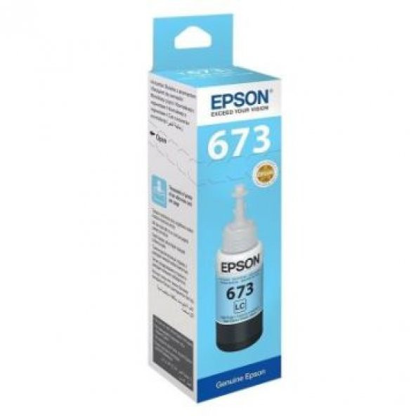 Epson T673 Açık Mavi Orjinal Şişe Mürekkep Kartuş C13T67354A