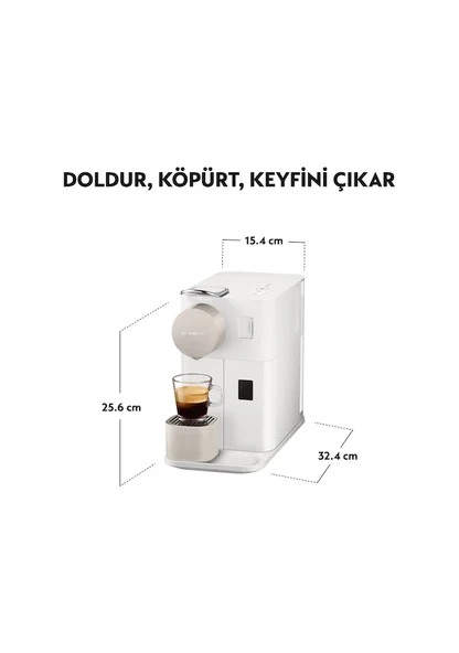 Nespresso F121 Lattissima One White Kahve Makinesi - Resim 6