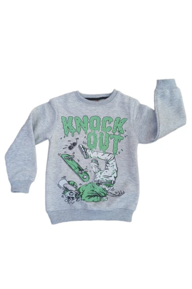 Erkek Çocuk 3 İp Baskılı 8/11 Yaş Eşofman Takım - Resim 4