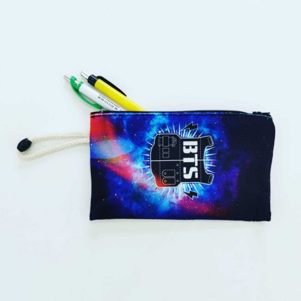 BTS Baskılı Bez Cüzdan Kalemlik - 2