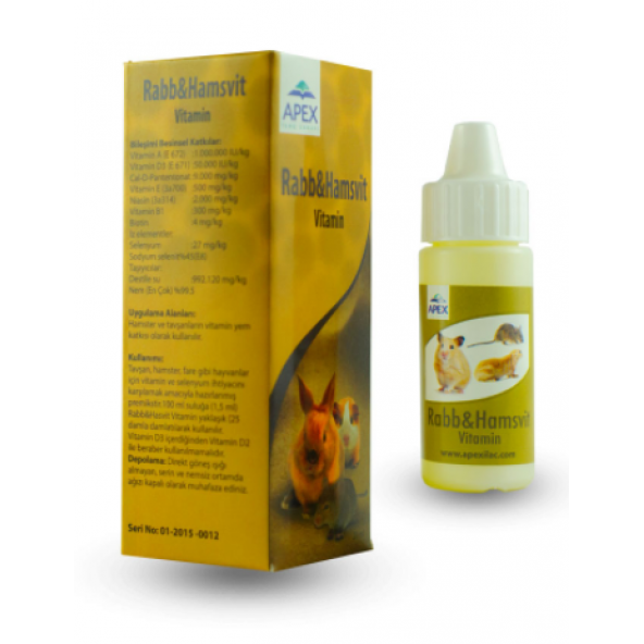 APEX HAMSTER VE TAVŞAN VİTAMİNİ 30 ML - ASEL