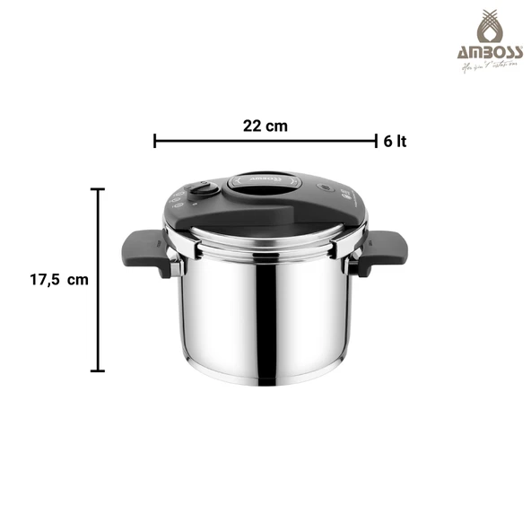 Cook Master 7 Parça Çok Fonksiyonlu Paslanmaz Çelik Buharlı Düdüklü Tencere Seti - Resim 4