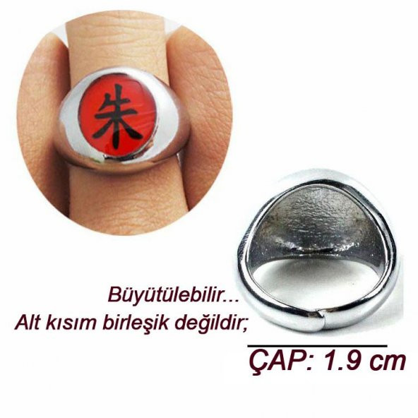 NARUTO Uchiha Itachi Akatsuki Yüzük - 4