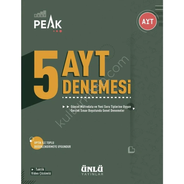 Ünlü Yayınları Ayt Best Peak 5Li Denemesi Yni