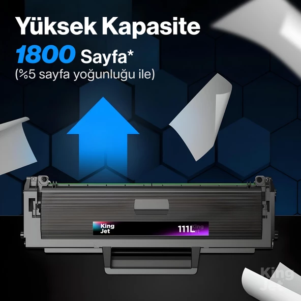 KingJET® MLT-D111L 2'li Paket - Samsung Uyumlu Çipli Muadil Toner - 4