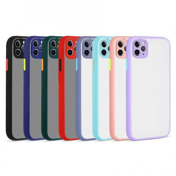 Apple iPhone 11 Pro Max Kılıf  Hux Kapak Renkli Tam Koruma