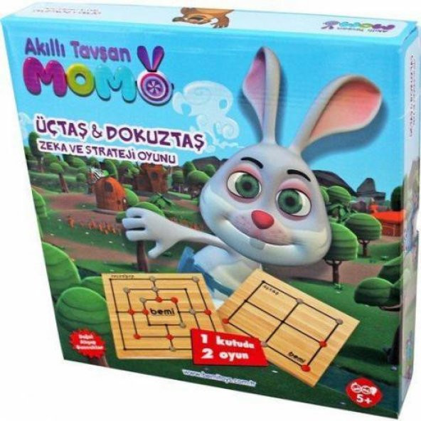 TRT Çocuk Akıllı Tavşan Momo Üçtaş & Dokuz Taş Zeka Ve Strateji Oyunu