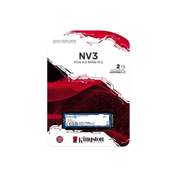 Kingston NV3 2TB M.2 NVMe SSD (6000-5000MBs) - 3