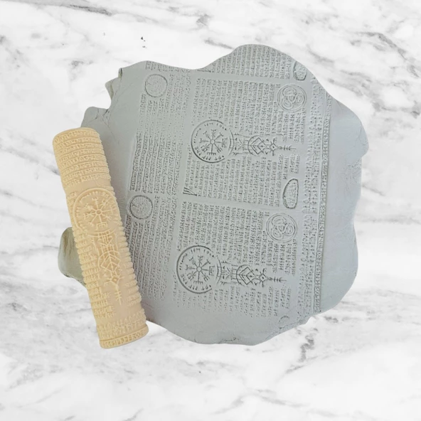 şekilli merdane,hamur şekillendirici,alçı şekilendirici,sembol desenli merdane - 2