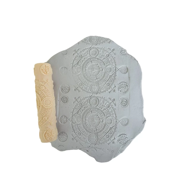 şekilli merdane,hamur şekillendirici,alçı şekilendirici,sembol desenli merdane - 4