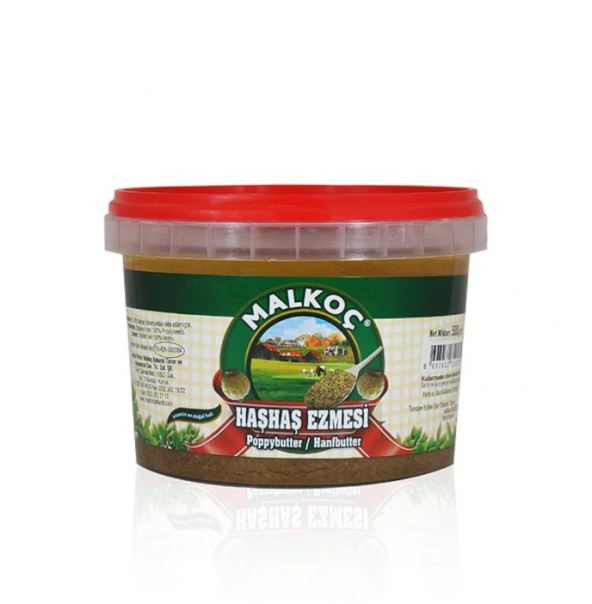 Malkoç Haşhaş Ezmesi 500 Gr Ücretsiz Kargo