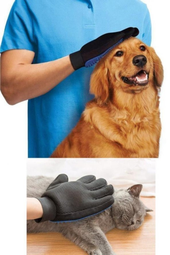 Kedi Köpek Tüy Toplama Kaşıma Yıkama Ve Banyo Eldiveni Evcil Hayvan Pet Glove Tarama Fırçası - Resim 5